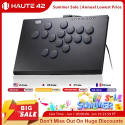 Joystick Arcade in lega di alluminio Haute42 Hitbox Controller senza leva Controle Arcade per PC/Ps4/ps5/Steam Fightstick Hitbox