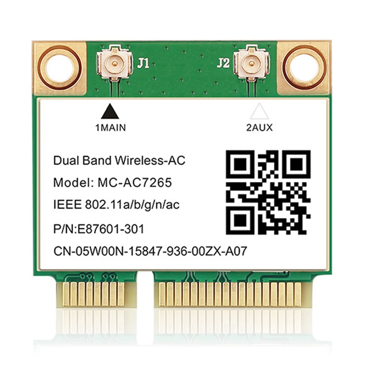 AT08 新しい 1200Mbps Bluetooth 4.2 ミニ PCI-E Wifi カード -AC7265 ワイヤレスネットワークカード 7265 802.11ac 2.4G 5Ghz ラップトップ 7260HMW 用