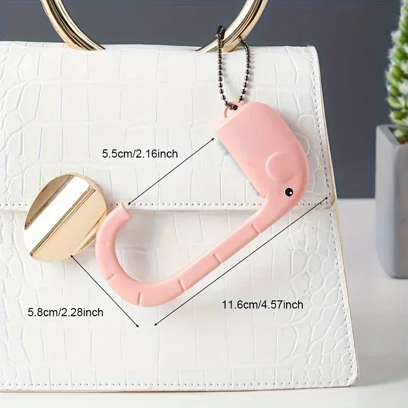 1 Cute Elephant Creative Desk Side Hanging Bag Hook, Portable and Detachable Office Storage Hook, Multifunctional Wardrobe Hook view 3