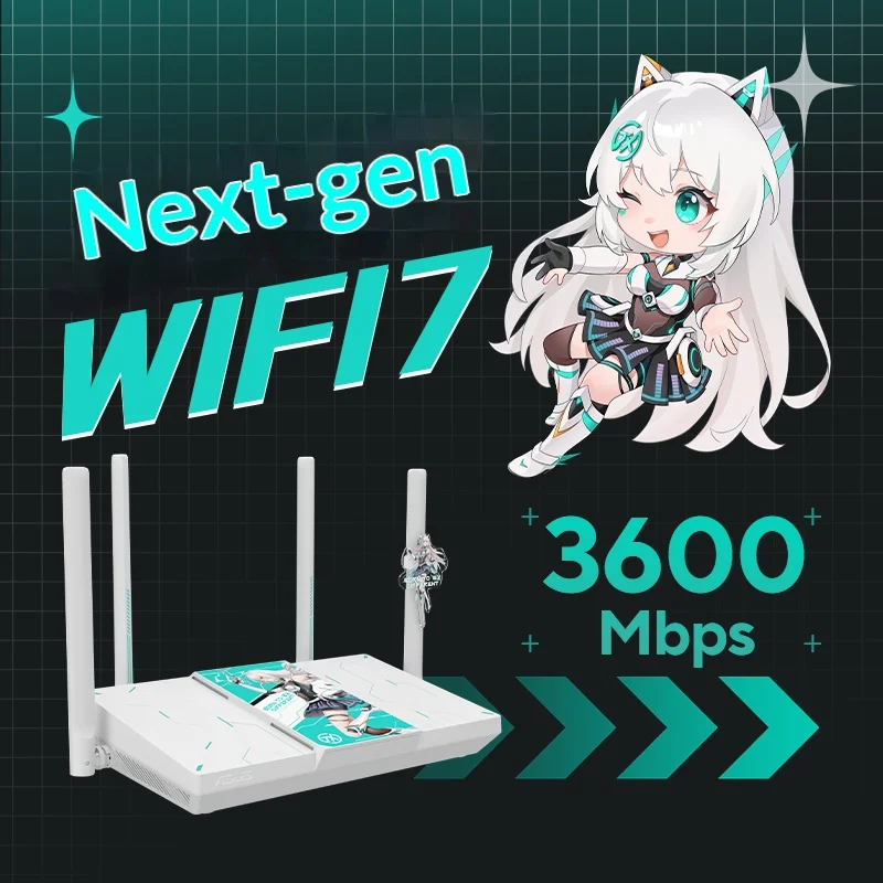 ASUS RT-BE57 TUF Gaming Router WiFi7 2.5G Port Gaming Wireless Acceleration AiMesh Compatible BE3600 WiFi 7 5G Router