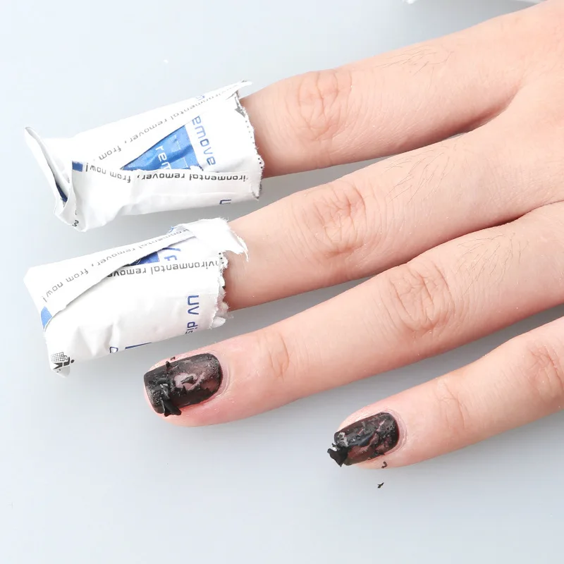 200 Pz/scatola Gel Polish Remover Salviette Umidificate Tamponi di Carta Nail Gel Remover Avvolge Foil Nail Art Cleaner One Step Rimuovere Strumenti per Manicure