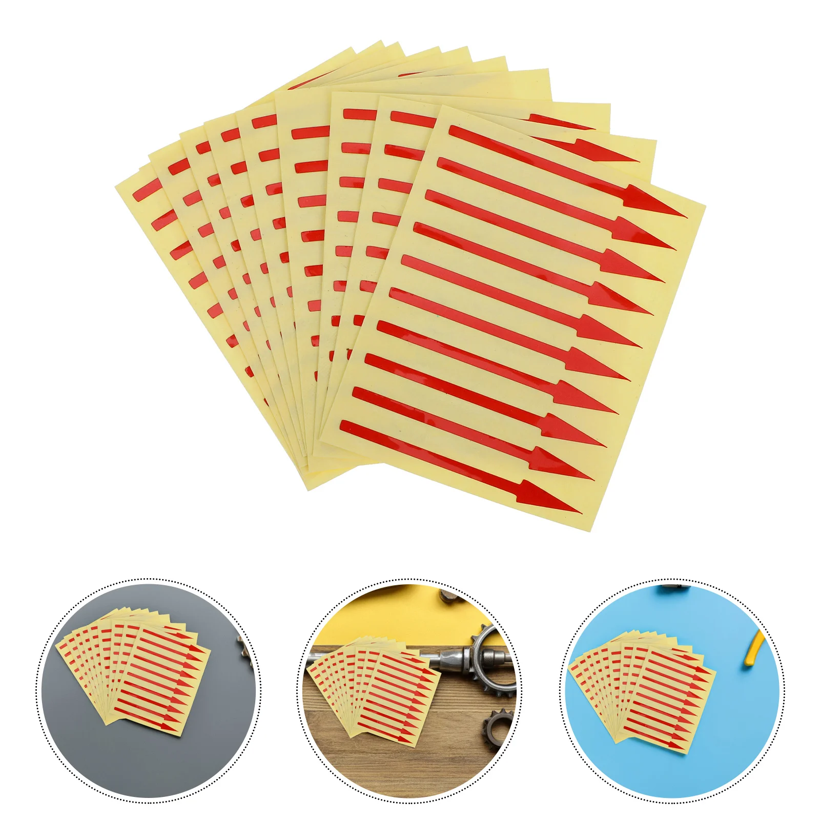 

200Pcs Pressure Gauge Arrow Sticker Self Adhesive Reflective Direction Label Instrument Panel Arrow Indicator Decals