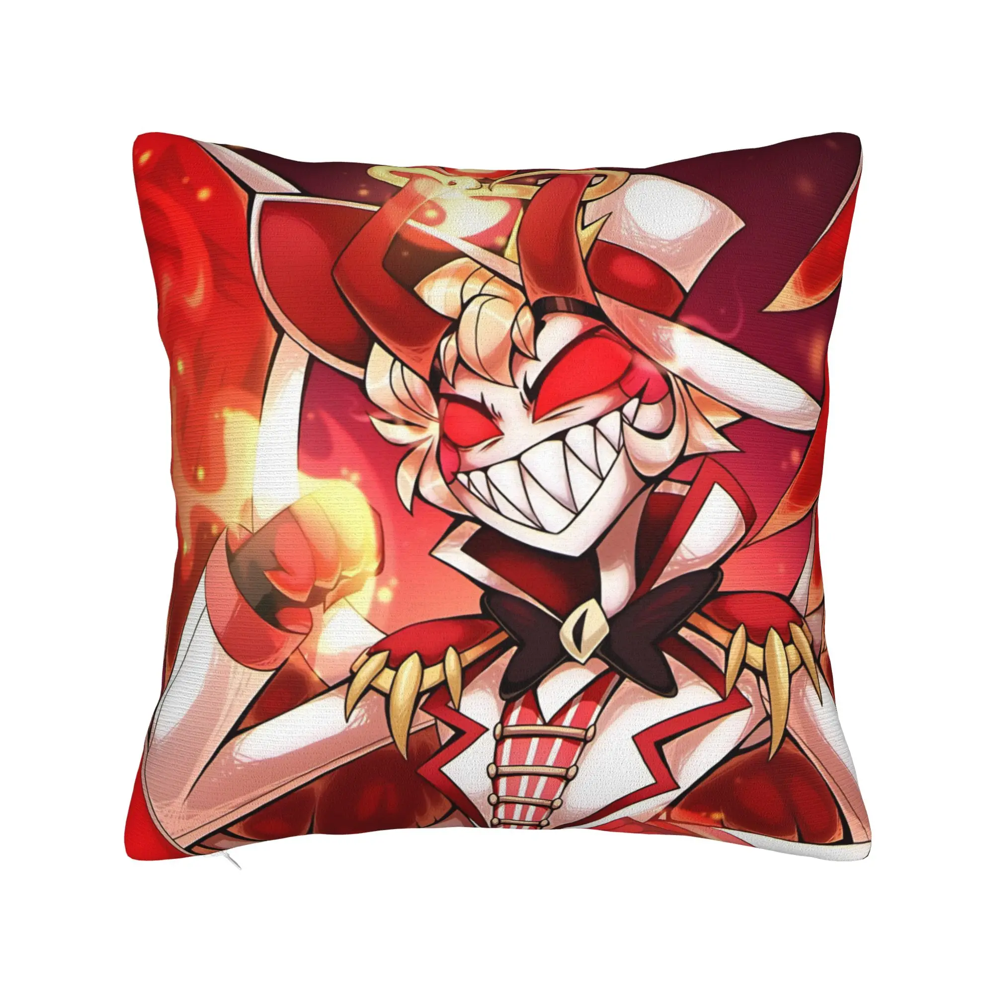 H-Hazbin Hotel Lucifer Pillow Case Comedy  Soft Pillow Cover Funny Pillowcases For Living Room Chair