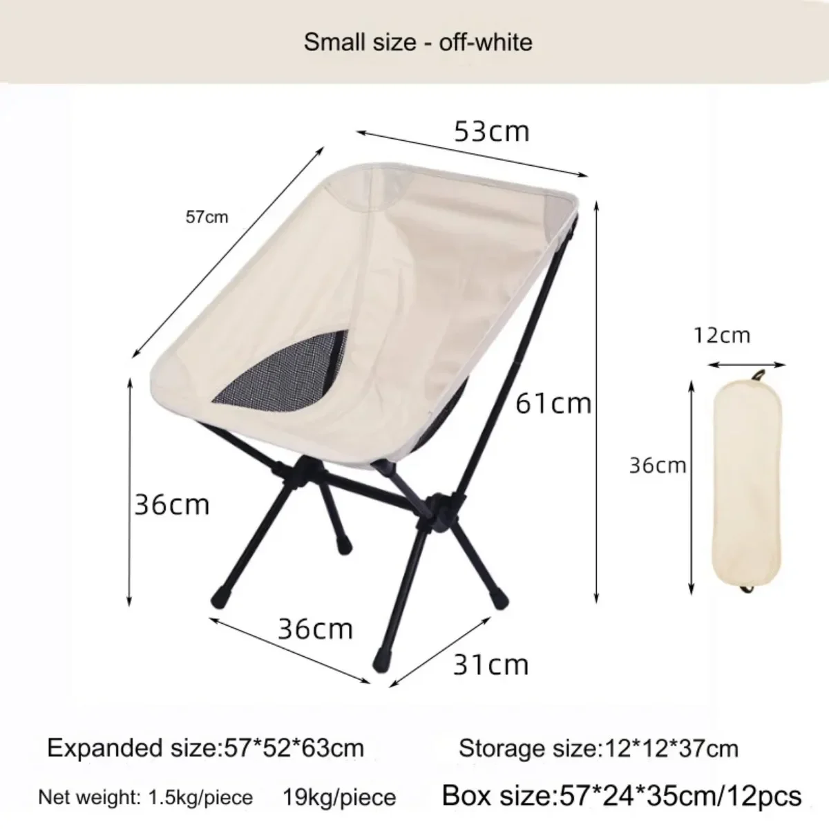 Outdoor Folding Chair Camping Portable Fishing Leisure Beach Seat Home BBQ Moon Chairs for Garden Picnic Beach Camping Tools