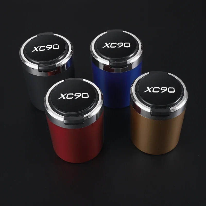 Portable car ashtray with LED light detachable car ashtray for VOLVO xc90 CAR WITH LOGO Accessories