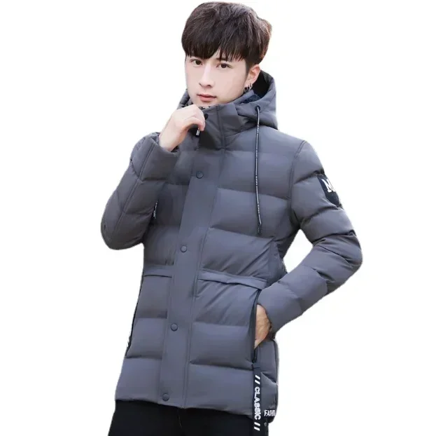 Winter new cashmere men\'s cotton-padded jacket high quality hooded thick casual warm cotton-padded jacket 5XL