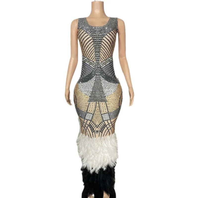 

Sleeveless Long Elegant Dress - Perfect For Party & Evening Events Women Dresses For Party And Wedding Body Transparente Flecos