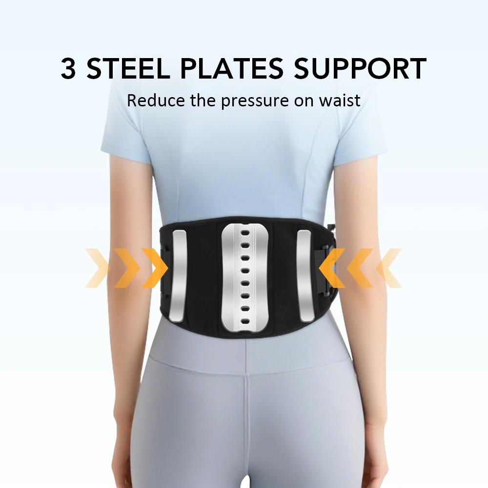 Electric Heating Waist Massager Back Support Belt 3 Levels Red Light Heat Vibration Hot Compress Brace Belt for Back Pain Relief