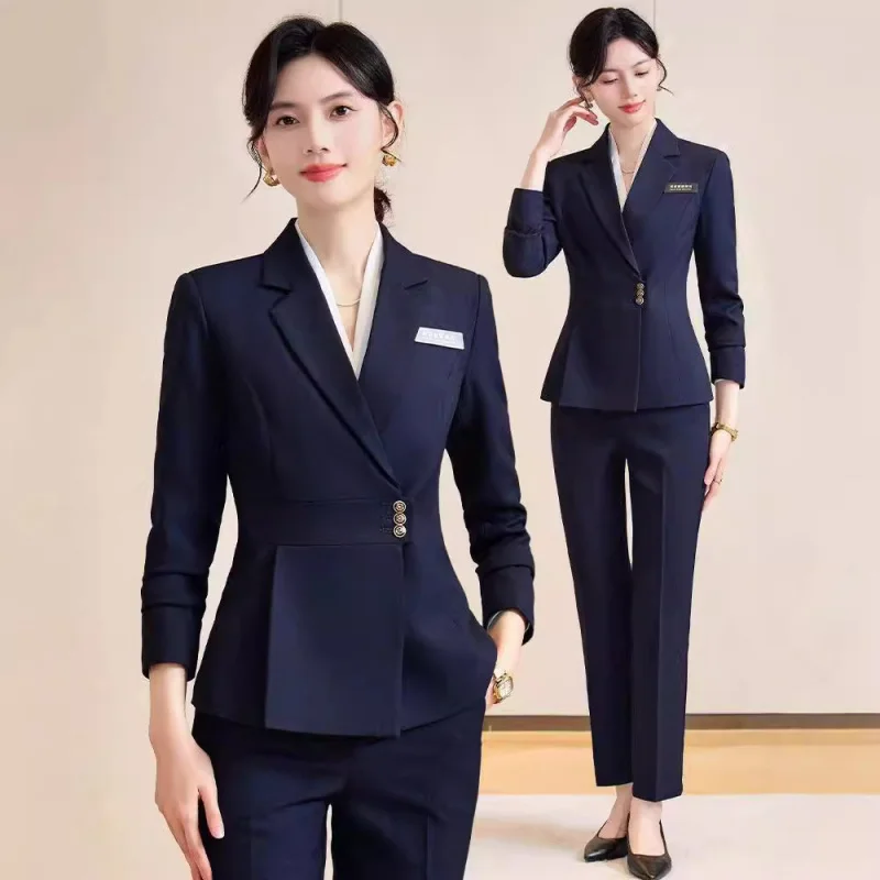 Business Suit Women's Autumn and Winter Temperament Goddess Style Hotel Reception Manager Formal Wear Jewelry Shop Workwear