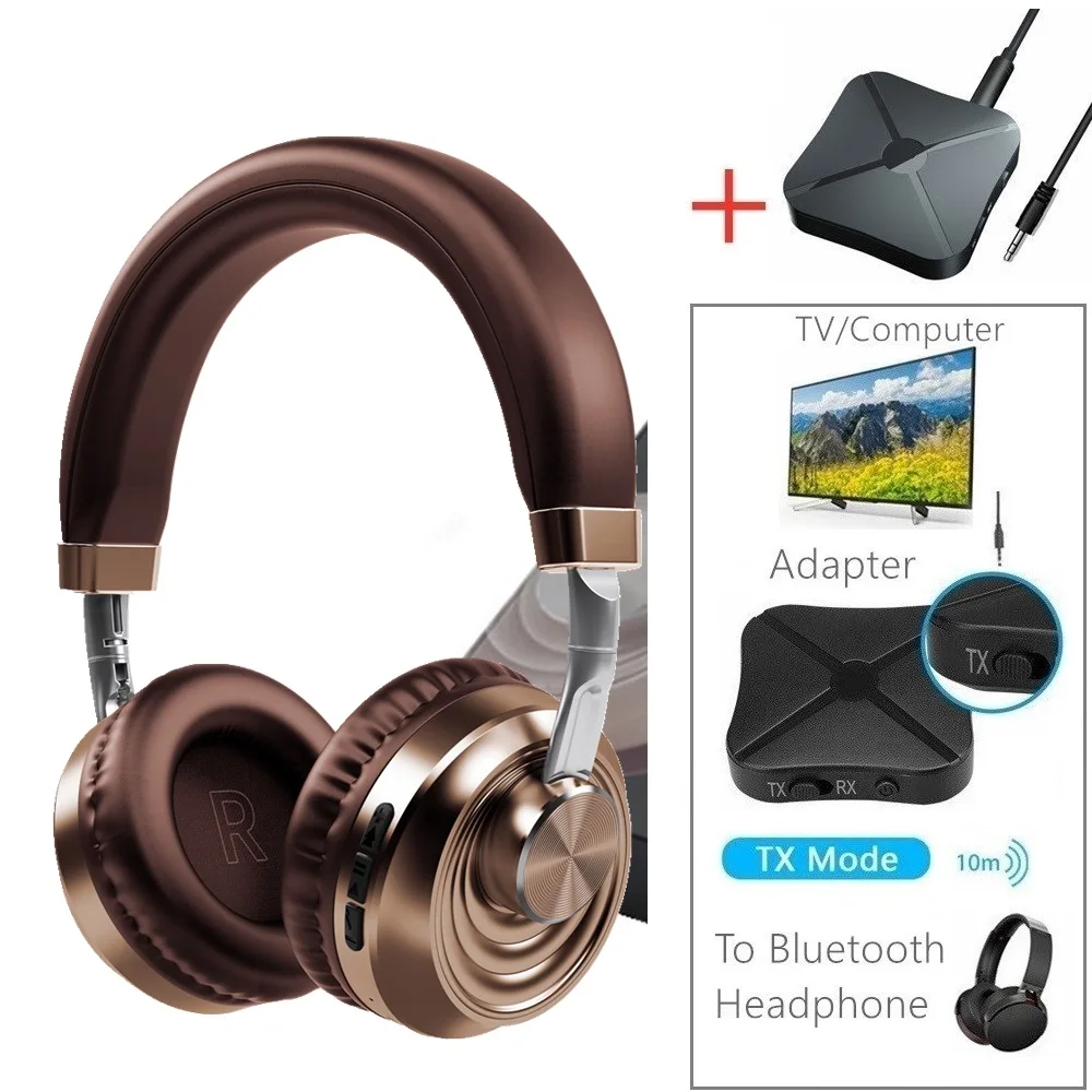

12-часовые беспроводные наушники Bluetooth 5.0, гарнитура, спортивные наушники для бега с микрофоном, поддержка SD-плеера для музыкального ТВ