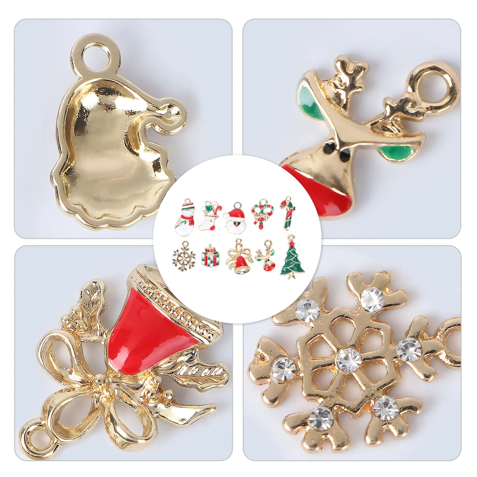 

10 pcs Alloy Pendants DIY Jewelry Making Decorative Zipper Hair nament Christmas Party Favor Pendant Charms Bracelet Necklace