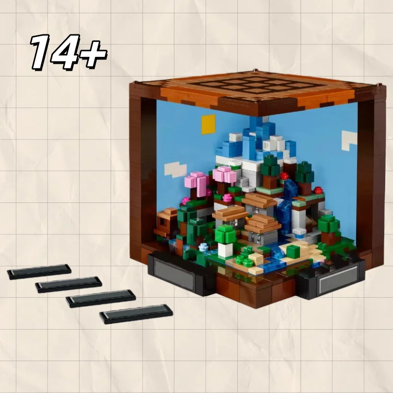 

Новый конструктор Pixel Cube 2026, 1195 деталей, DIY-набор для сборки настольного украшения, креативный набор кирпичиков для создания пиксельного мира, развивающий конструктор