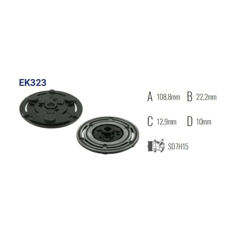 EK323 محور قابض ضاغط التيار المتردد التلقائي لأودي/فورد/ساندر ضواغط عالمية/مقعد/سكودا/فولكس واجن