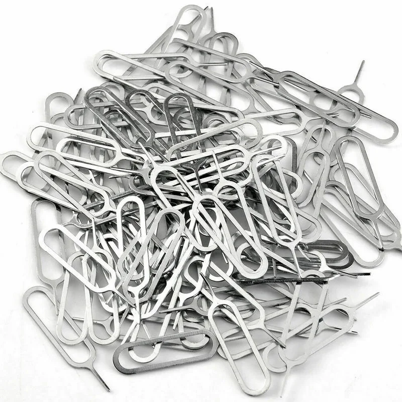 1-100PCS Sim Karte Metall Auswerfer Werkzeug Telefon Sim Karte Tray Pin Nadel für IPhone Samsung Universal Handy simKarte Tray Pin