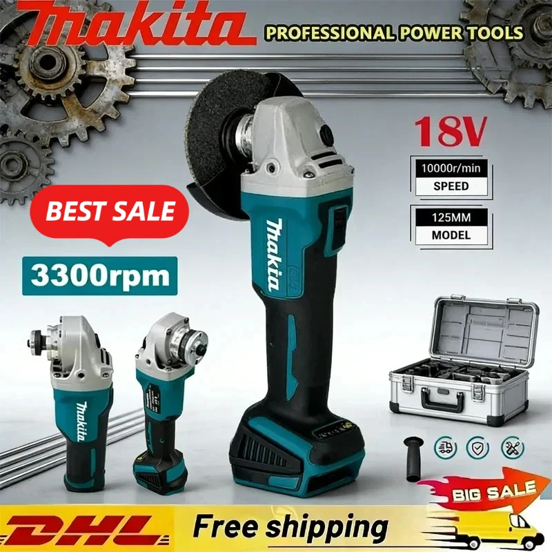 

Makita DGA404 100mm Brushless Electric Angle Grinder Metal Wood Grinder Cordless Grinding 18V Polishing Cutting Machine Tool