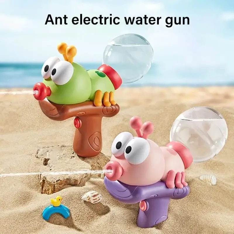 Crianças amigáveis ​​armas esguicho água operações fáceis elétrica desenhos animados formigas design armas água a