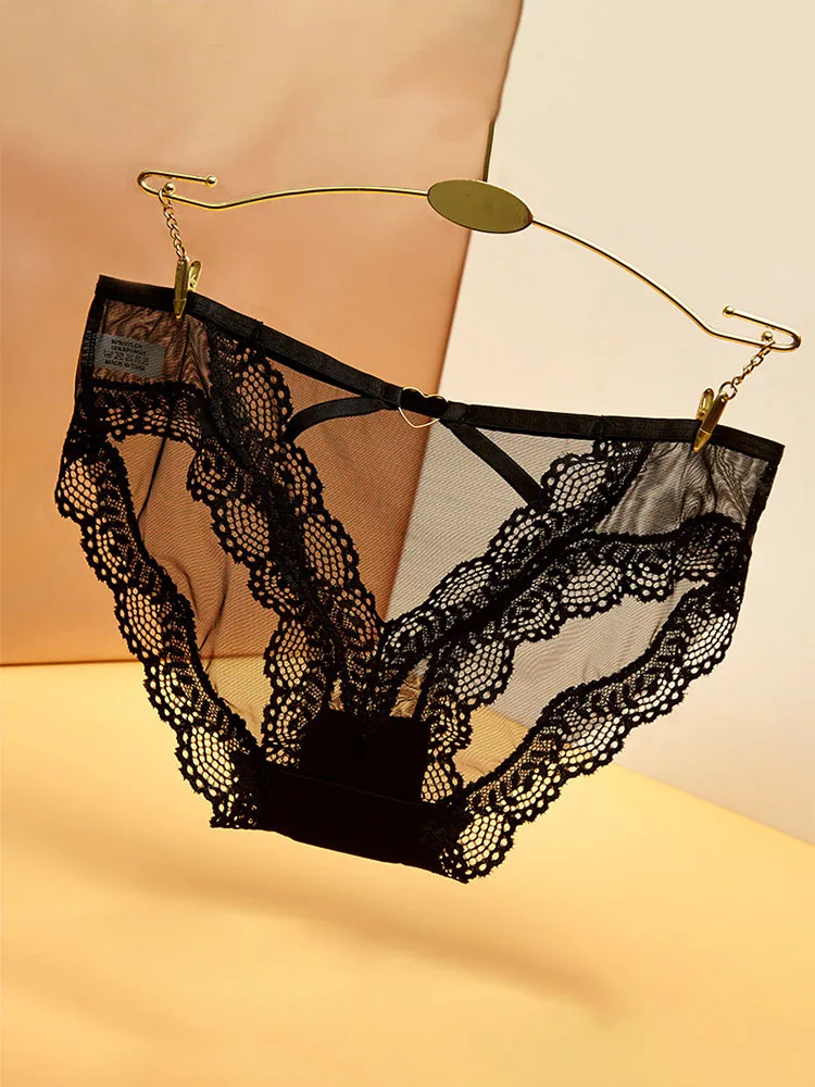 Sexy Lace Low Waist  Panties Women's Underwear Thin Pure Desire Summer New Arrival JIFANPAUL Ladies Innerwear