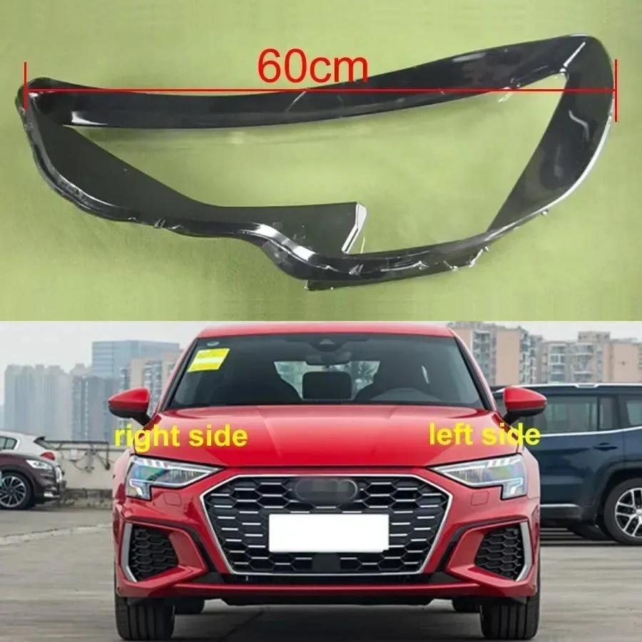 

For Audi A3 2020 2021 Car Accessories Front Headlight Cover Transparent Lampshade Lamp Lens Headlamp Shell Plexiglass