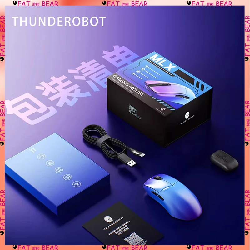 

Original Thunderobot MLX Wireless Bluetooth Mouse Lightweight Gaming Office Dual 8K Mouse Original Phase PAW3950
