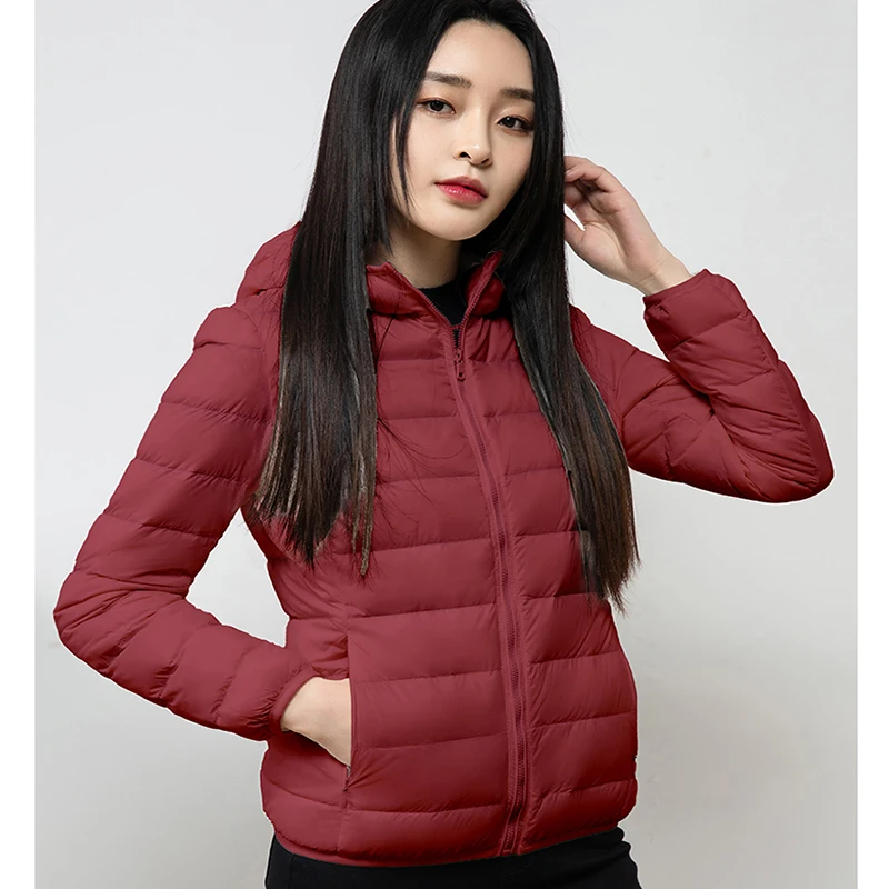 Fashion, Lightweight, Warm Down Jacket Women Short, Comfortable, Windproof Hood, Simple, Portable, Multi-color Coat Women Jacket