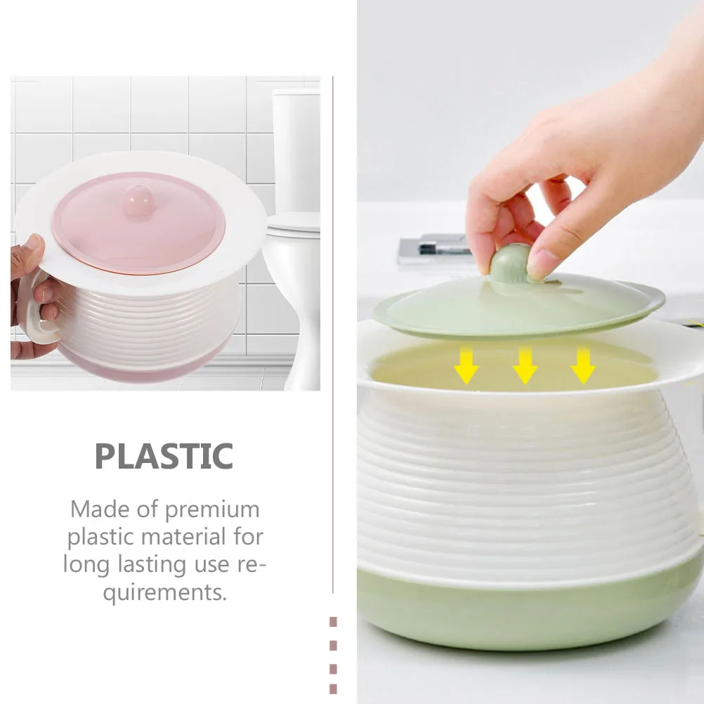 2 قطعة من البلاستيك السميك، وعاء غرفة محمول، حاوية مبولة عملية، متينة وخفيفة الوزن، مدمجة، ألوان متنوعة #1