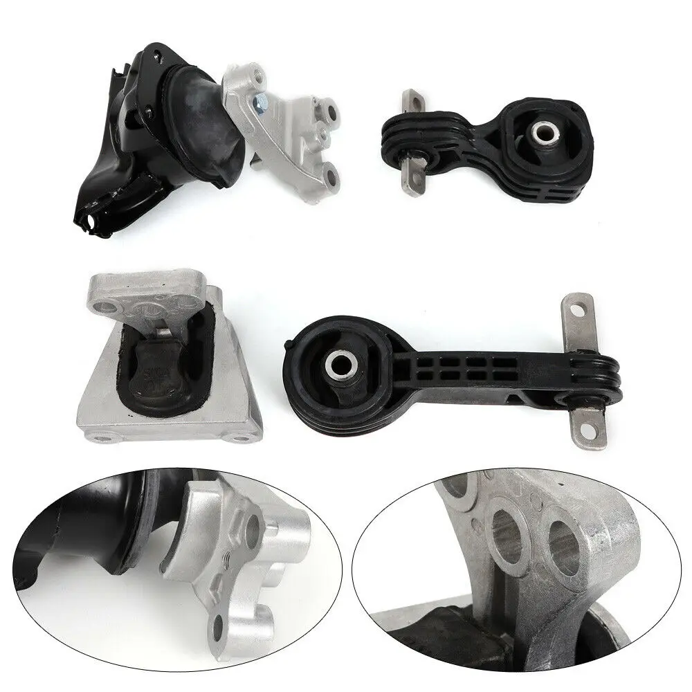 Engine Motor + Transmission Mount Kit 4Pcs Hydraulic For 2006-2009 Honda Civic LX Sedan 4-Door 1.8L Automatic Car Accessories