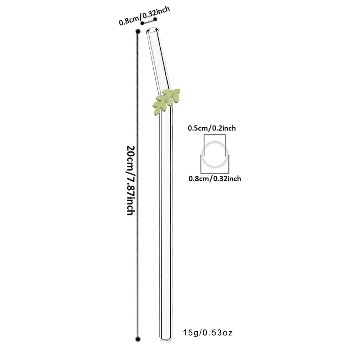 6 قطعة عيد الميلاد عالية البورسليكات الزجاج القش قابلة لإعادة الاستخدام شفاطات للشرب مجموعة مع فرشاة للعصائر عصير الشاي بار الملحقات #3