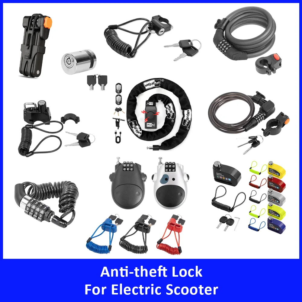 Anti-theft Lock Universal for Electric Scooter Accessories Password Lock Disc Brake Lock Helmet Lock for Xiaomi M365 Ninebot G30