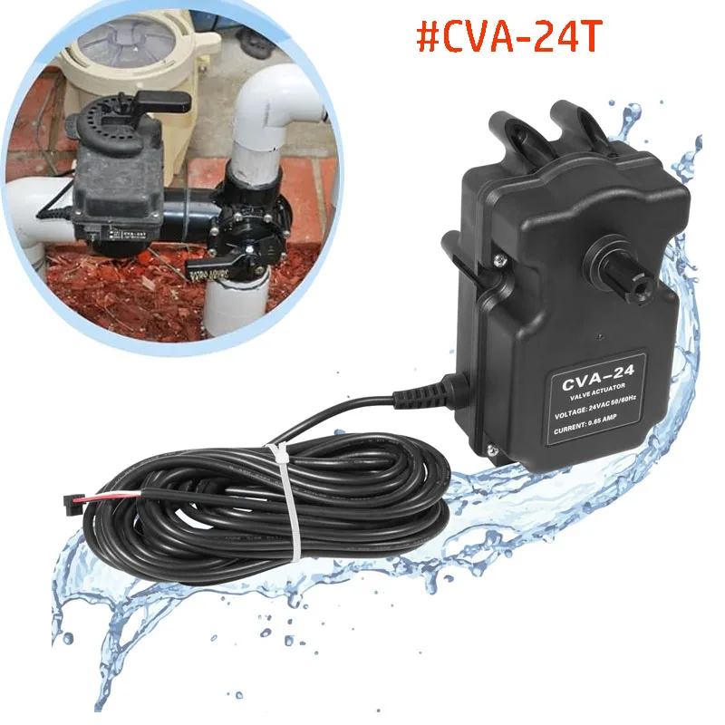 

263045 CVA-24T привод клапана с вращением на 180 градусов, привод 24 В переменного тока для бассейнов и спа, для 3-портовых клапанов Compool, Ortega , Jandy