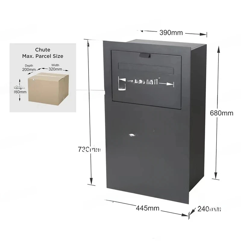 Anti-Theft , Home Office Document Parcel Box, Express Self-Pickup Cabinet At Entrance Of The Exit Mailbox,