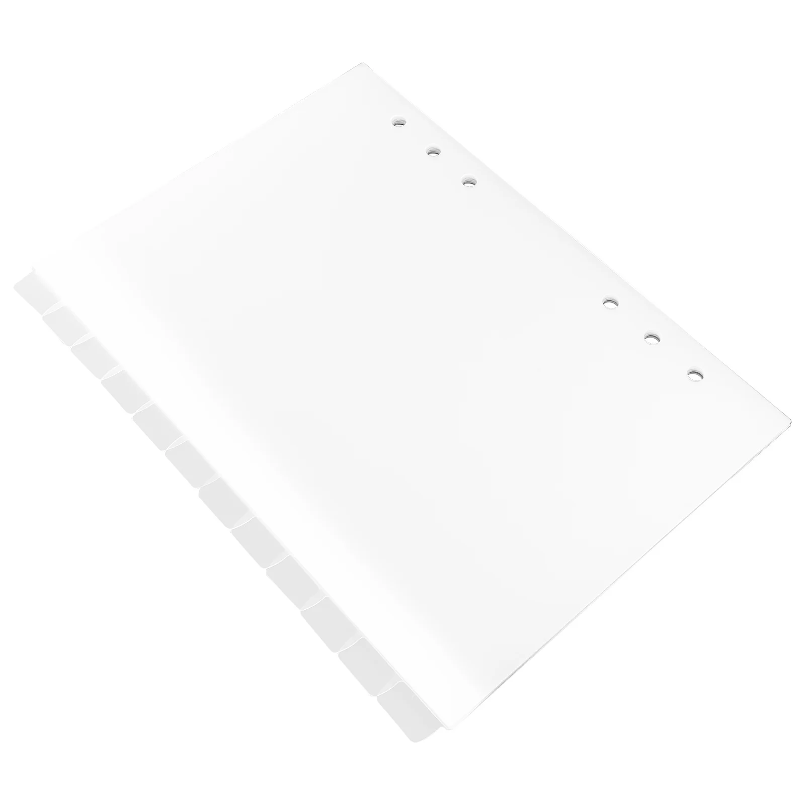 

12Pcs Plastic Tab Dividers Colored Six Holes Binder Index Classified Labels Writable Tabs for Document Classification and