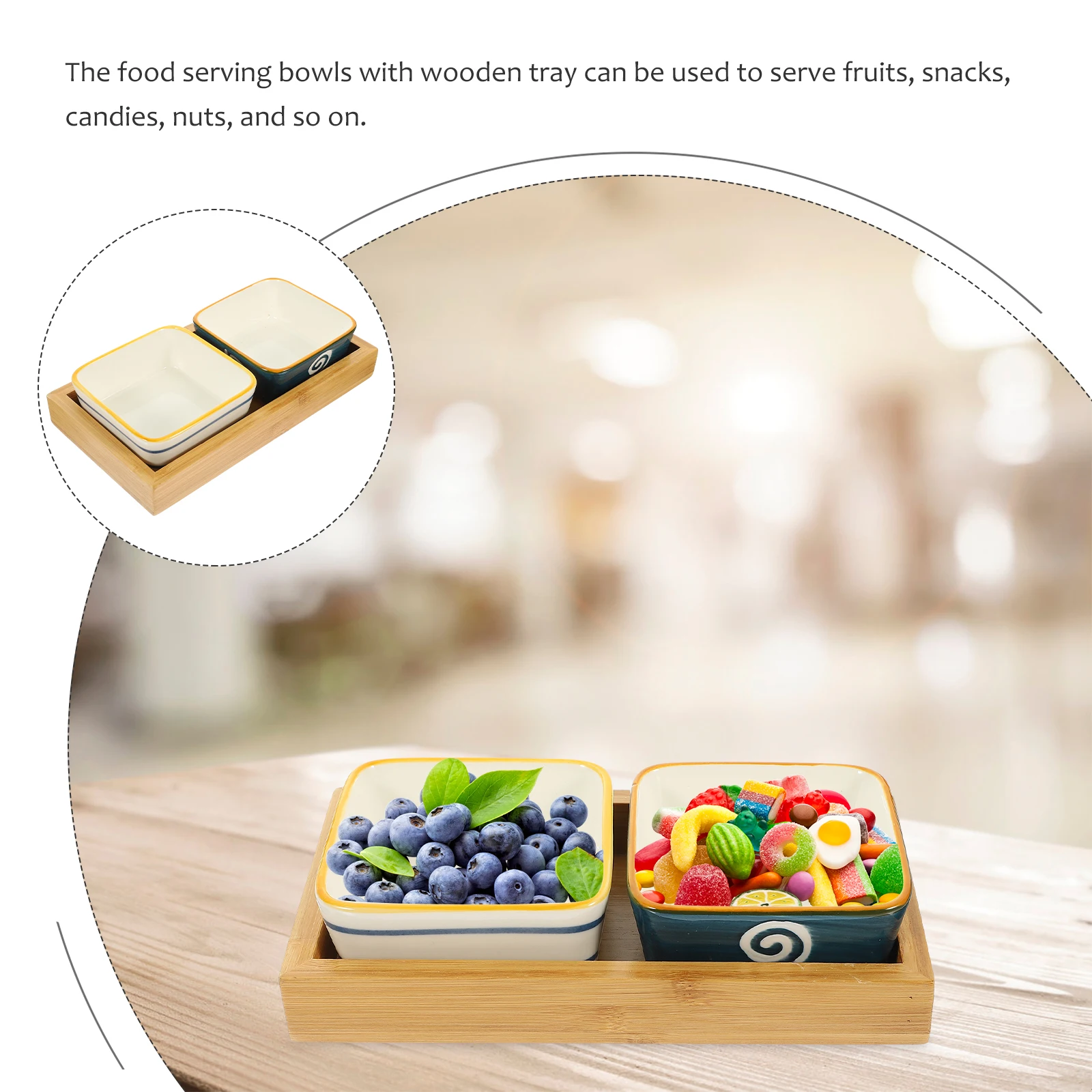 

Fruit Serving Ceramic Wood Tray Snack Bowl Kitchen Counter Decor Large Fruit Basket Kitchen Counter Decor Home Party