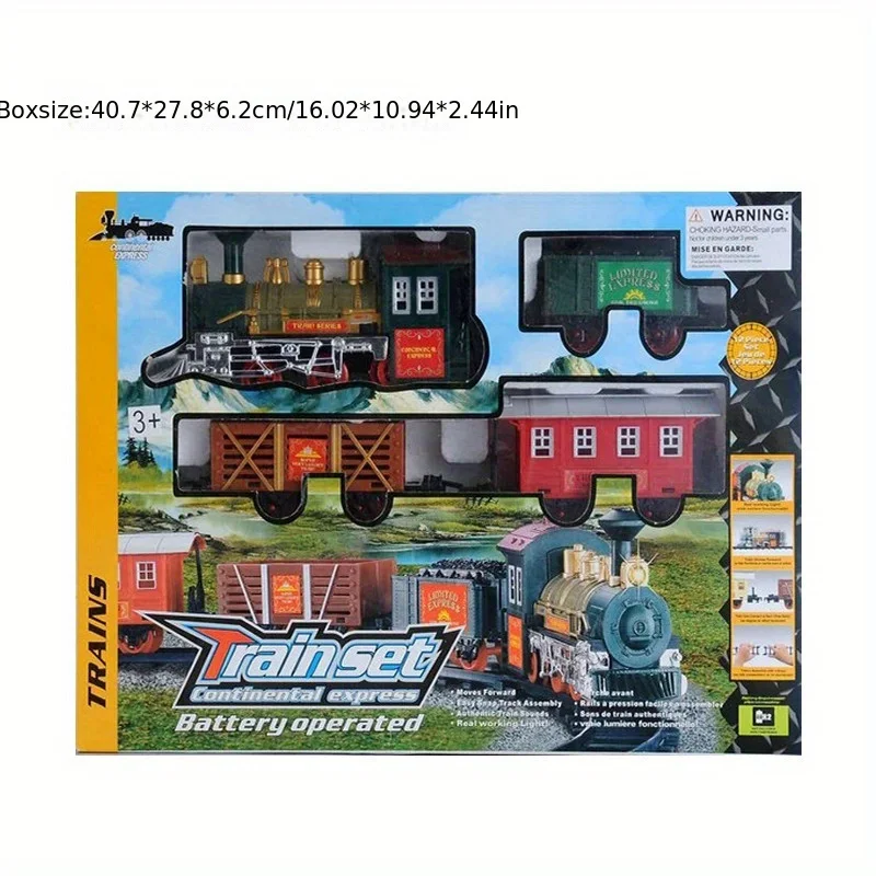Elektryczny Pociąg Zabawka Samochód Model Kolejowy Transport Pociąg Wagon Kolejowy Zestaw Torów Interaktywny Prezent Świąteczny