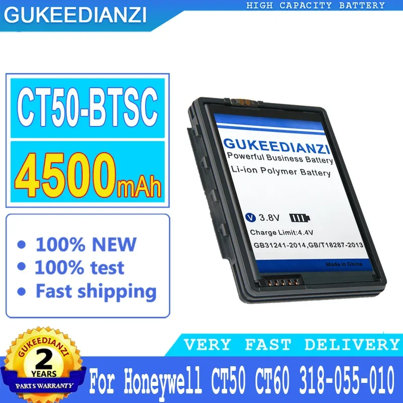 

High Capacity GUKEEDIANZI Battery CT50-BTSC 4500mAh For Honeywell CT50 CT60 318-055-010