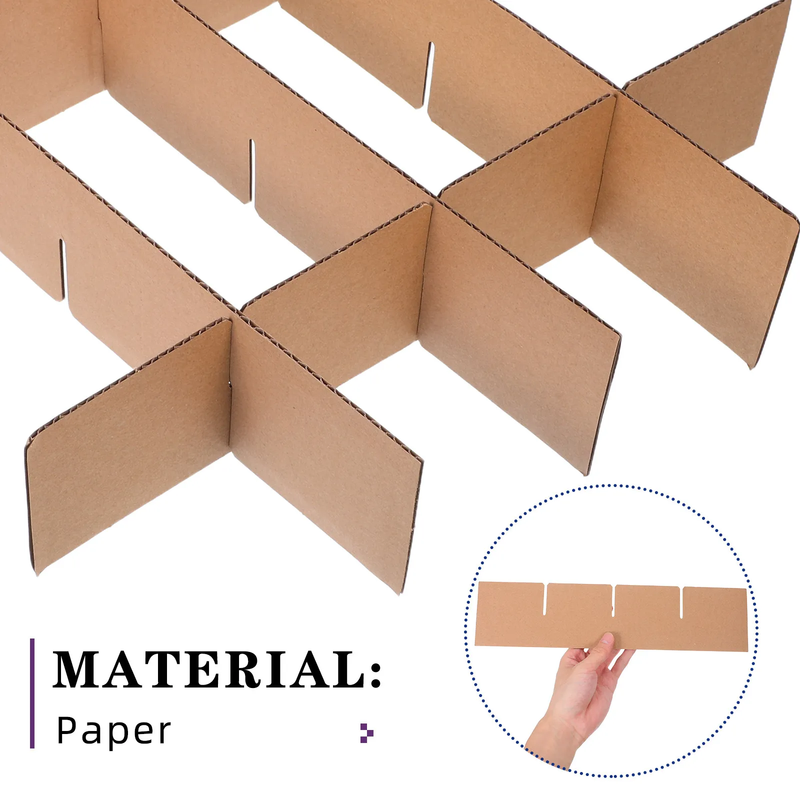 5 Pack Carton Partitions 335x335x80mm Grid Design Protection Glassware Packing Moving Supplies Box Dividers Storage