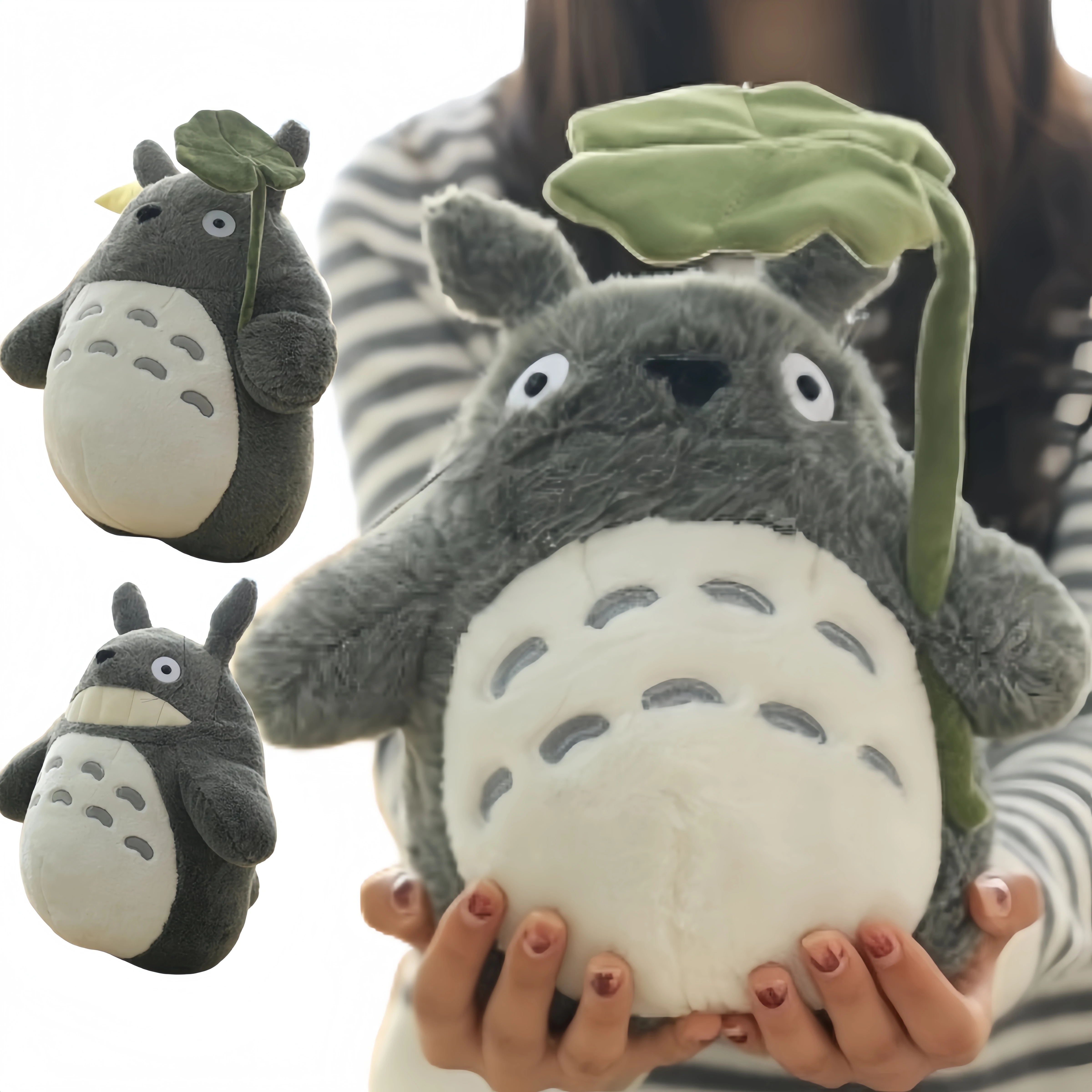 

Милые смеются, плюшевые игрушки Heartily Totoro, плюшевые игрушки из фильма, аниме Тоторо, плюшевые листья лотоса, Peluche, приятная подушка, куклы, подарки