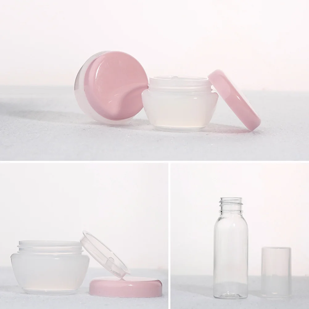 

1 set 1 Set Storage Bottle Pink Portable Travel Lotion Dispenser For Skincare Products Lightweight Makeup Organizer Kit