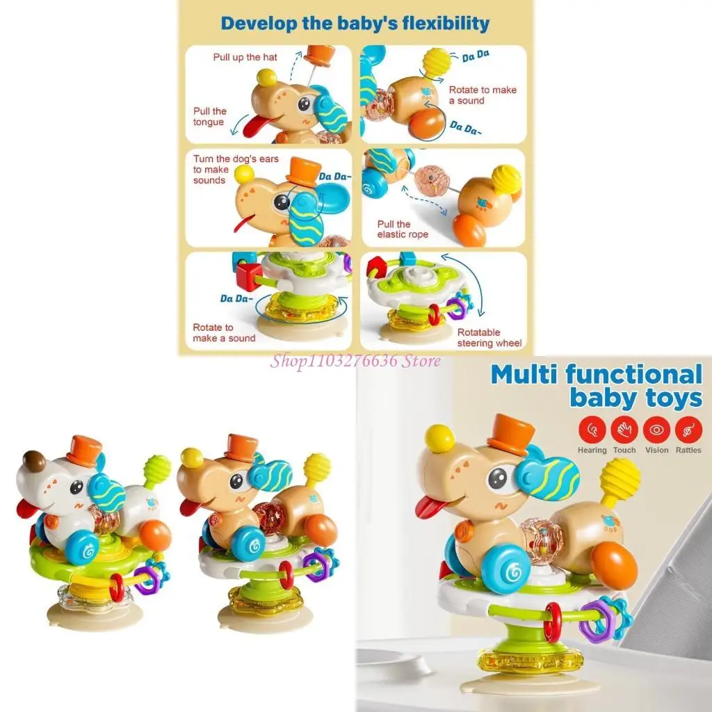 R6FDブライトカラードッグ吸引カップスピナーおもちゃベビーエデュケーションおもちゃ高級モータースキルおもちゃ