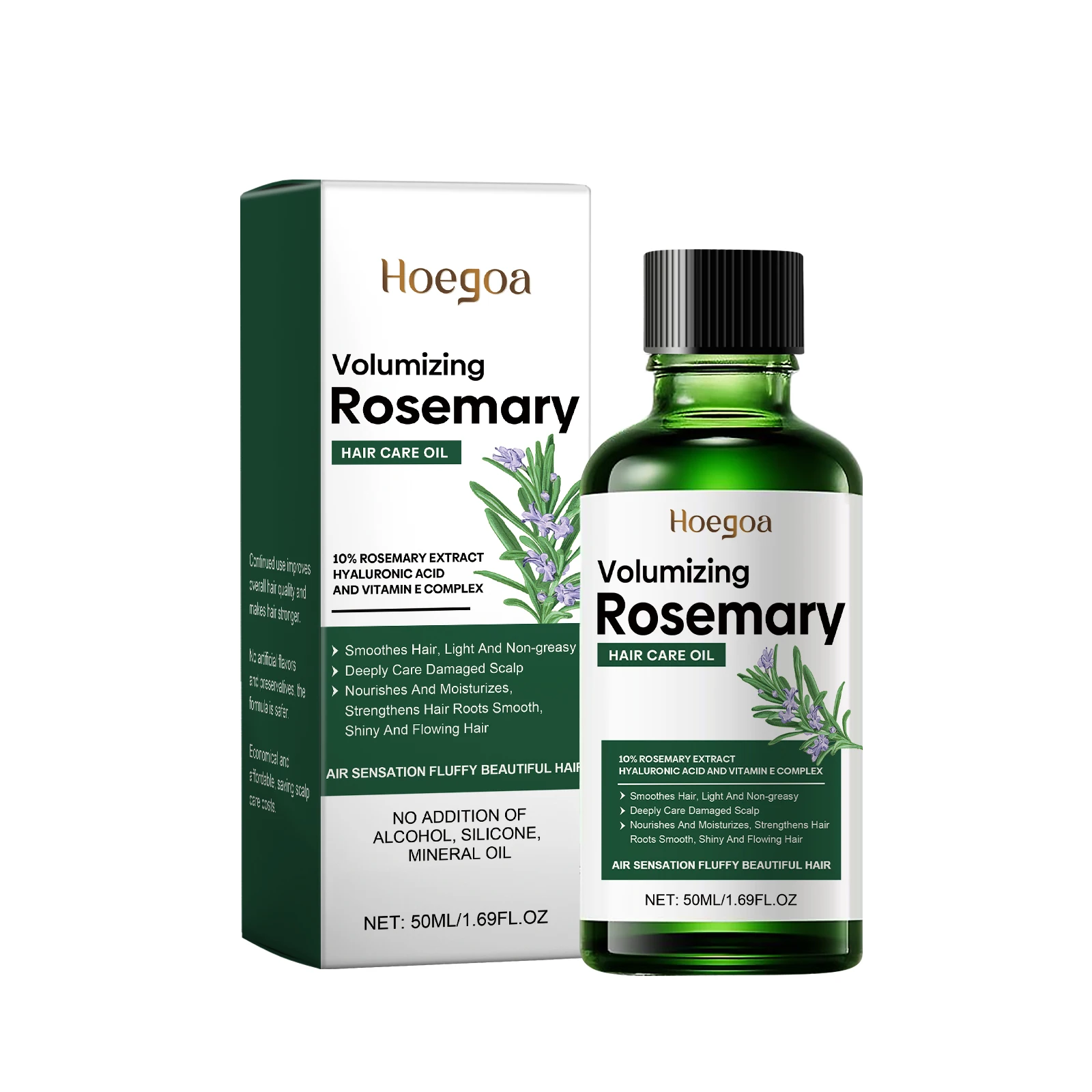 

Hoegoa Rosemary Hair Care Oil Hydrates Moisturizes Nourishes Hair Repairs Hair Dry Frizzy And Smooth Care 1pcs