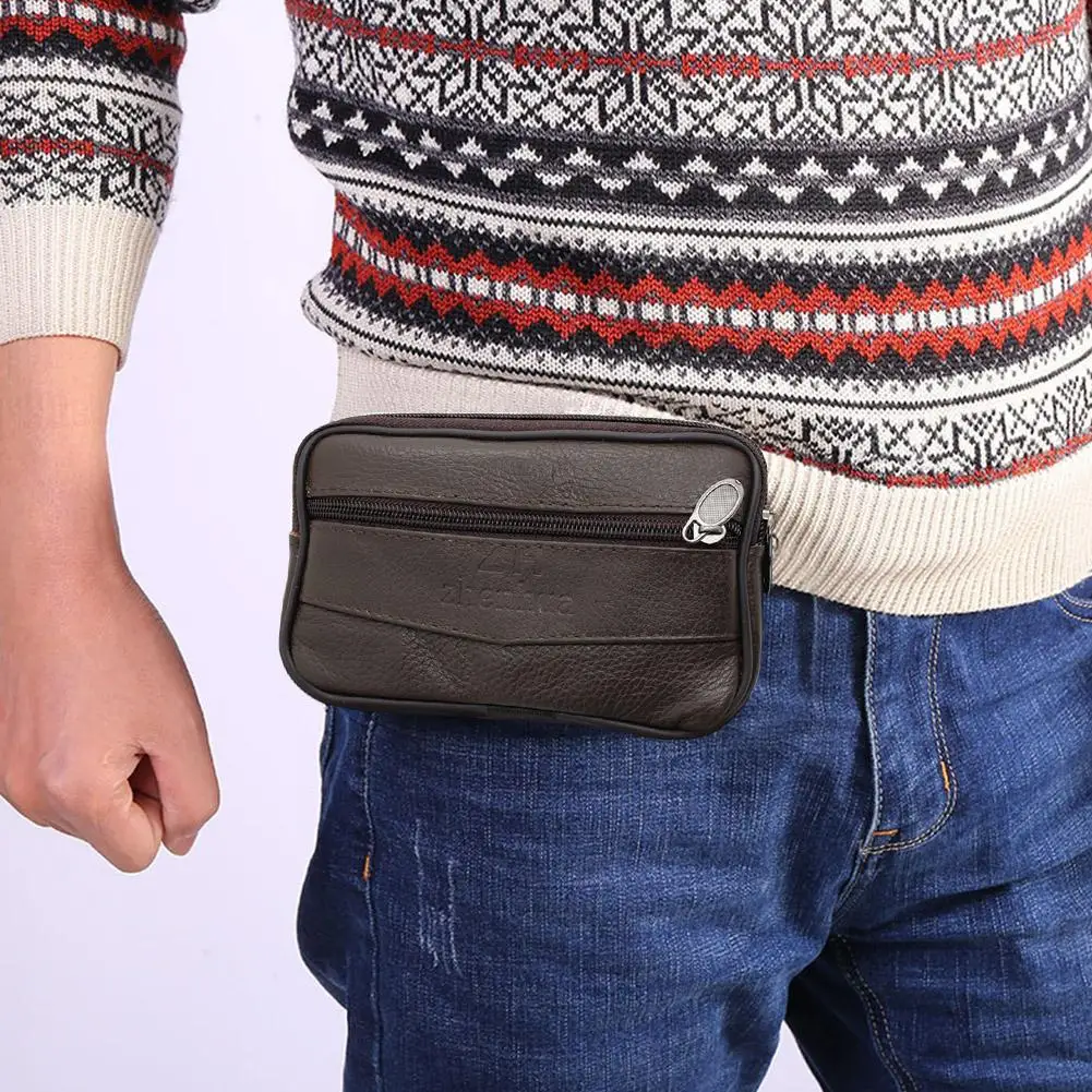 

Сумка для телефона из воловьей кожи для мужчин, 67-дюймовая поясная сумка, поясная сумка для строительной площадки, поясная сумка для пожилых людей, подвесной чехол для мобильного телефона