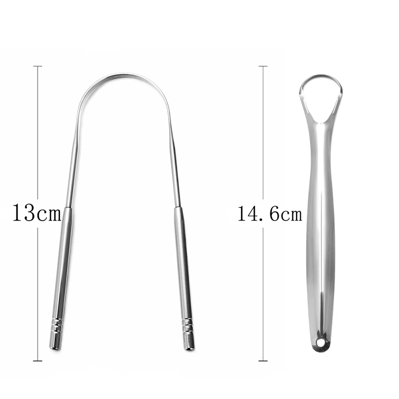 Skrobaczka do języka do czyszczenia nieświeżego oddechu Zestaw dentystyczny ze stali nierdzewnej Metalowa szczotka do języka Surgiczna profesjonalna