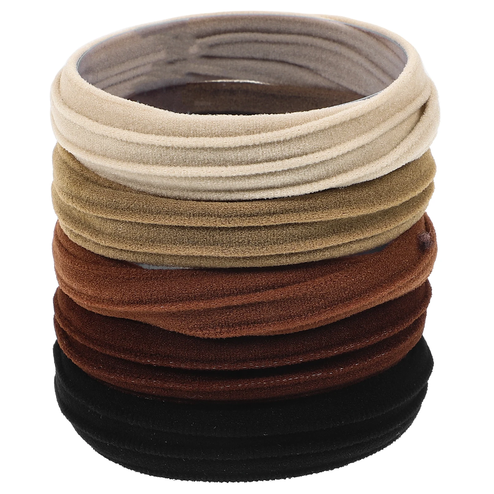 

5pcs Elastic Ties for Thick Hair Simple Elastics Nylon Scrunchies Ponytail Holders Comfortable Accessories Women Hair Bands