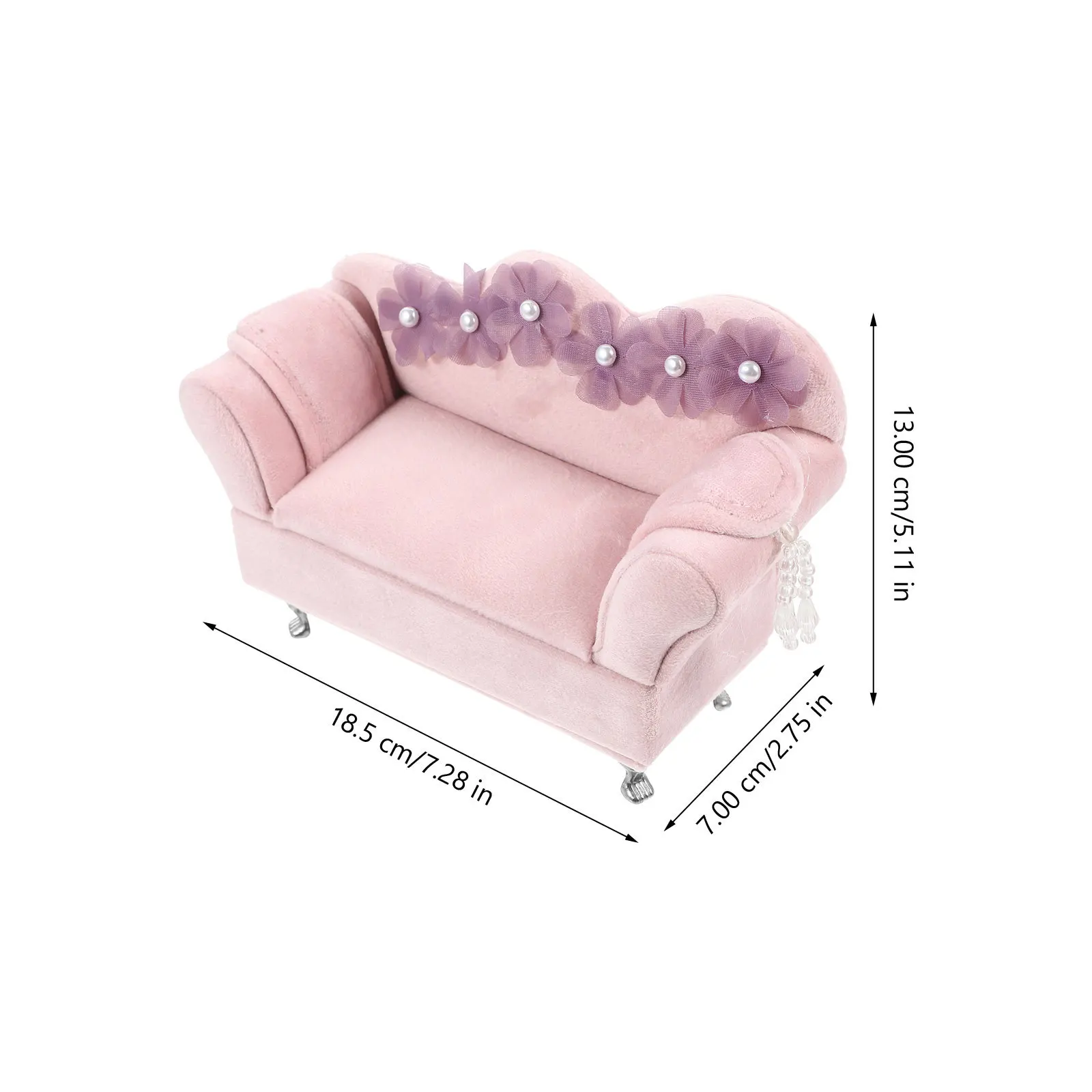 Jewelry Box Couch Shaped Trinket Organizer Small Storage Case Unique Desktop Container Decorative Sundries Holder