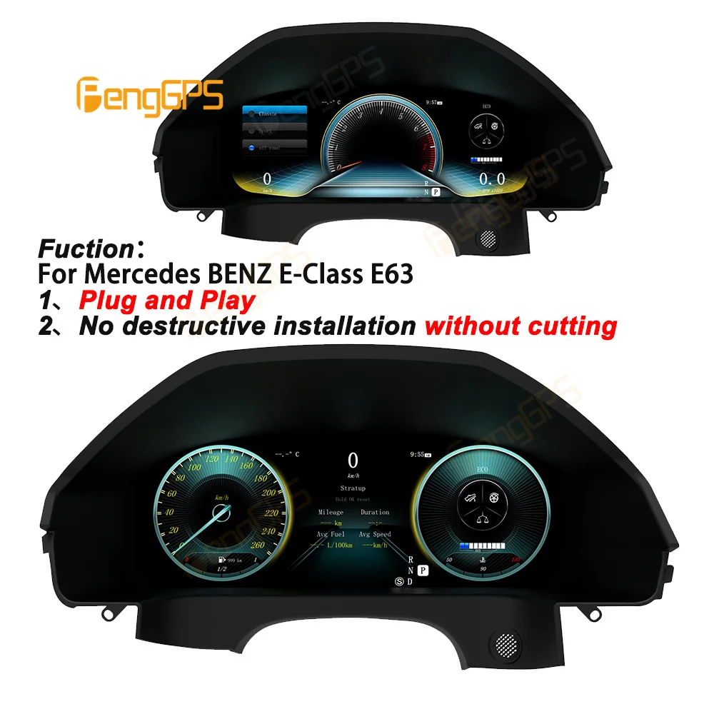 

For Mercedes Benz E-Class W212 2010 - 2015 Car LCD Dashboard Player Digital Cluster Virtual Cockpit Instrument Speedometer Unit