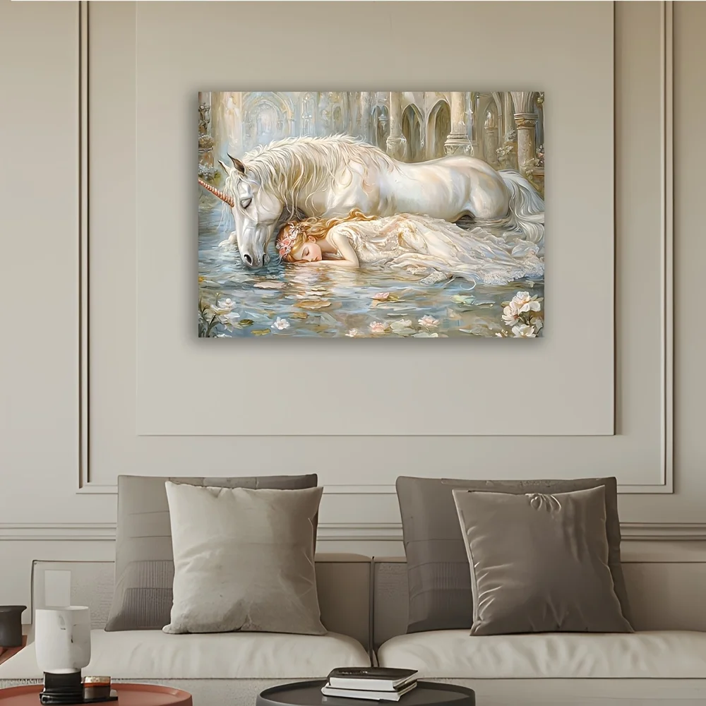 نسيج الأميرة المسحور يونيكورن والنائمة - إضافة أسلوب خيالي ورومانسي إلى أي ديكور غرفة، مثالي للاستخدام المنزلي