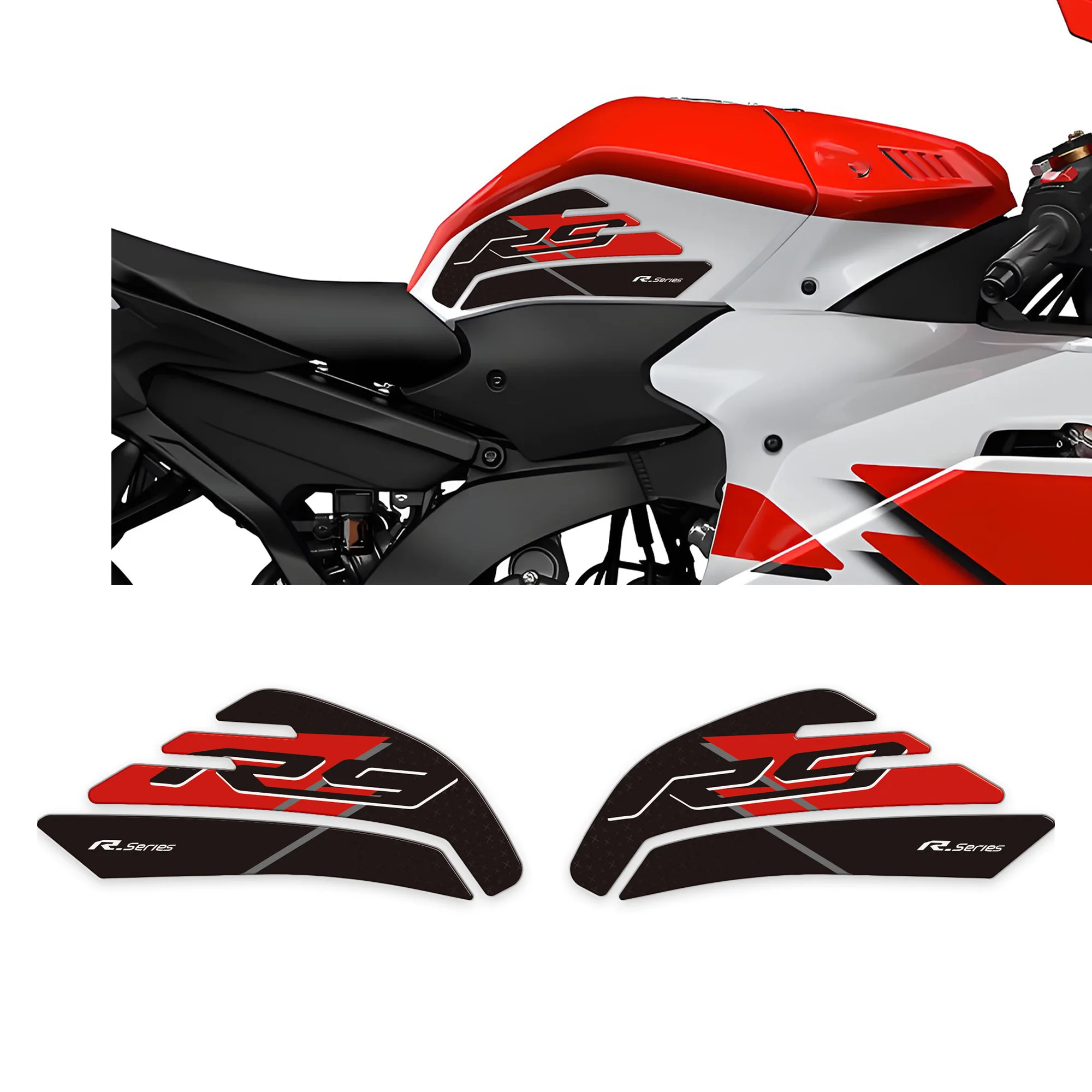 Motorcycle Tank Pad TankPad Cap Grips Gas Fuel Kit Knee Stickers Decals Protection for Yamaha YZF-R9 YZFR9 YZF R9 2025-2026