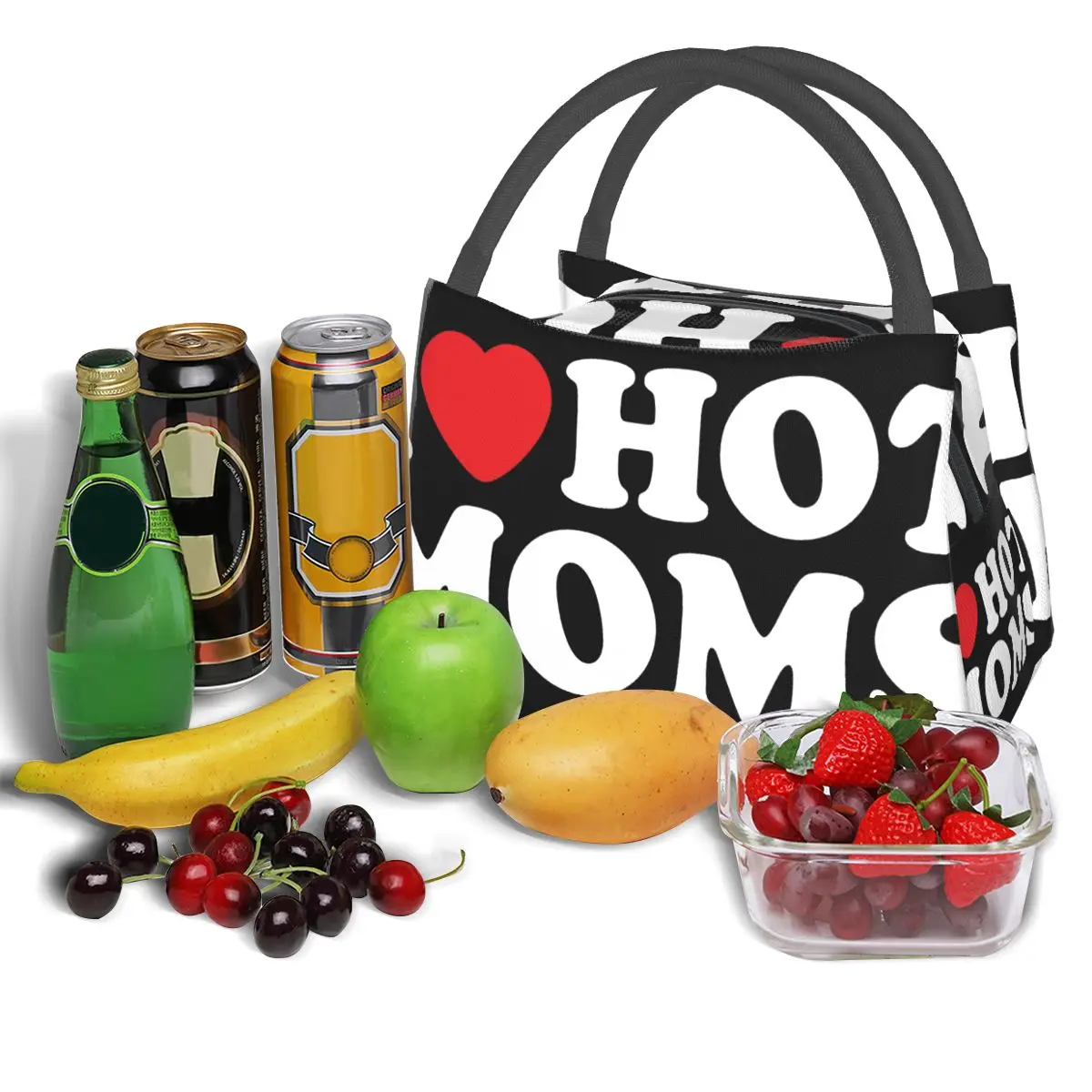 I Love Hot Moms Portable insulation bag for Cooler Thermal Food Office Pinic Container