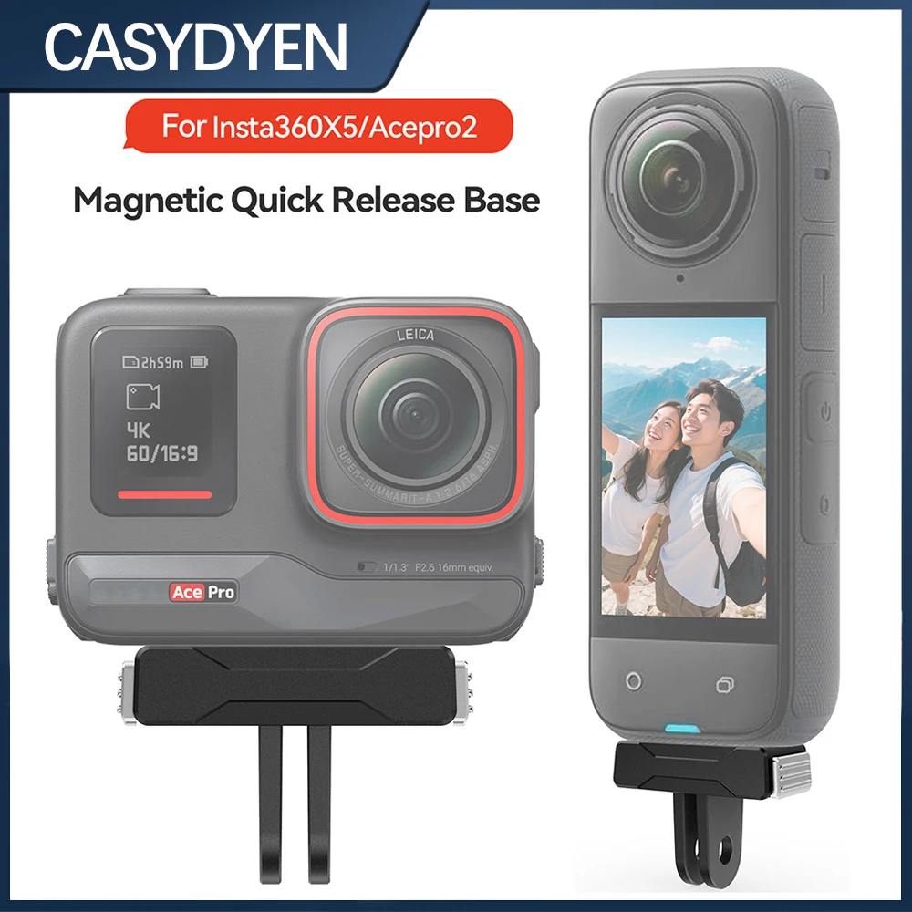 Liberación rápida para Insta 360 X5/Ace Pro 2/Ace Pro adaptador magnético soporte de montaje adaptador magnético para Insta 360 X5