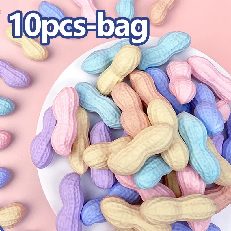 10Pcs Creative Simulated Peanut Erasers, Fun Kids Erasers for Daily Learning Use