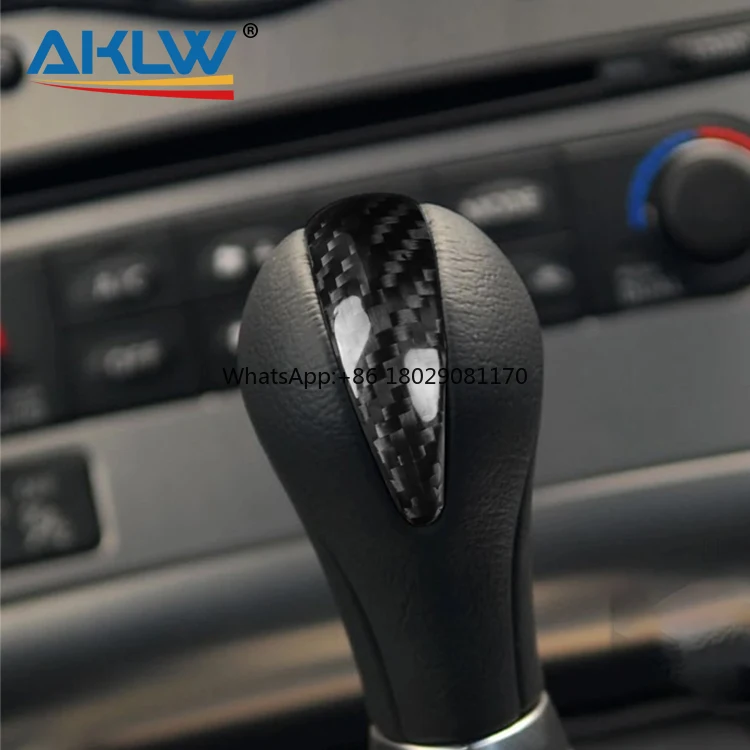 For Infiniti QX/EX/FX/G Series For Nissan Patrol Real Carbon Fiber Interior Accessories Gear Shift Knob Head Cover Trim